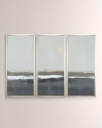 Benson-Cobb The Crossing in Blue Giclee Triptych, 21 x 46