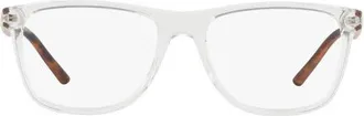A|X Armani Exchange 54mm Rectangular Optical Glasses in Crystal at Nordstrom