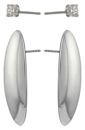 Vince Camuto Set of 2 Assorted Stud Earrings in Silver at Nordstrom Rack