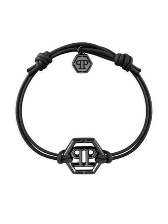 Philipp Plein Friendship stainless-steel bracelet - women - stainless steel/Cotton - One Size - Black