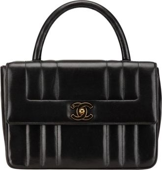 Chanel Pre-owned Mademoiselle Top Handle Handbag - Dames - Vintage Handtas - Zwart - ONE Size - Leer - Vintage