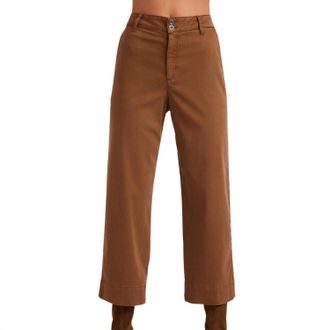 Bella Dahl Womens Sofia Wide Leg Crop Pant In Spiced Brown