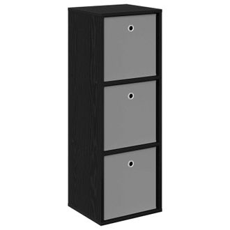 vidaXL Aparador Con Caj&oacute;n Roble Negro 35 X 32 X 99,5 Cm Vidaxl