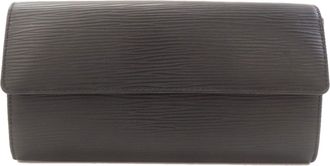 Louis Vuitton Noir Epi Leather Long Wallet (Bi-Fold) (Pre-Owned)