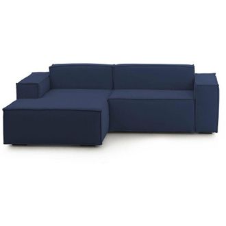 Talamo Italia Talamo Italia - Divano fisso con penisola Assurte, Divano componibile con chaise longue sinistra, Sof&agrave; moderno in tessuto, 100% Made in Italy, Cm