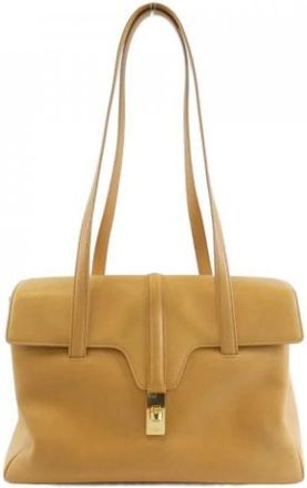 Celine Pre-owned Shoulder Bags, female, Yellow, Size: ONE SIZE Pre-owned Leather celine-bags
