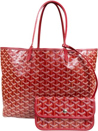 Goyard Red Color Coated Canvas Pouch Tote Bag (Pre-Owned)
