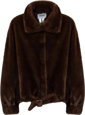 S.W.O.R.D 6.6.44 6644 Imitatiebont Jas - Dames - Jassen - Bruin - S - Polyester - Jassen