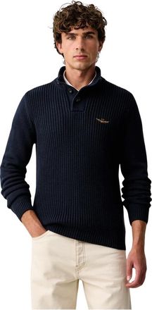 Aeronautica Turtleneck Pullover - Heren - Coltruien - Blauw - XL - Katoen - Truien & Vesten
