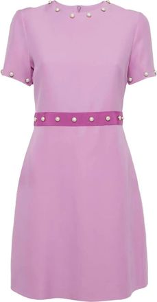 Gucci Mini-jurk verfraaid met parel - Roze