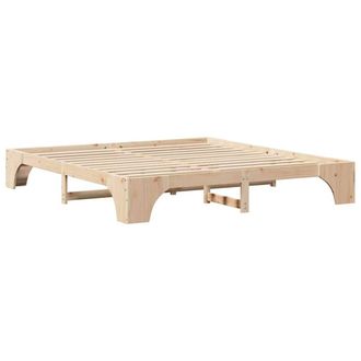 Berkfield Home Bed Frame Natural Solid Pine wood 180 x 200 cm Simple