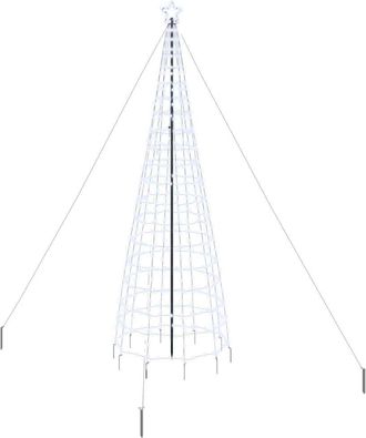 vidaXL &Aacute;rbol De Navidad Led Ekenas 400 Cm 800 Led Blanco Fr&iacute;o Acero Vidaxl