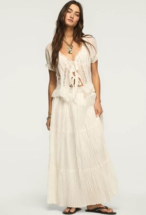 Lucky Brand Womens Broomstick Maxi Skirt