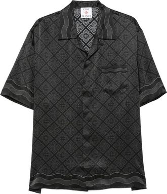 Casablanca Radiating Monogram Silk Shirt