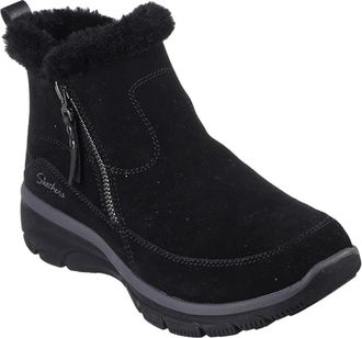 Skechers Womens Skechers Easy Going Social Mode 167868-BBK Black Snow Boots GAL1336