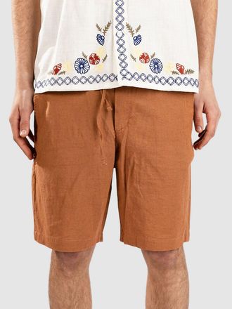 Anerkjendt Aklt James Cot/Linen Ela Shorts braun