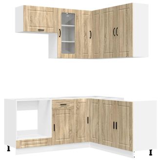 vidaXL Unidad De Cocina Porto 8 Uds. Roble Sonoma Madera De Ingenier&iacute;a Vidaxl