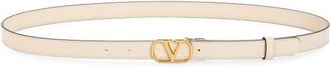 Valentino Garavani VLOGO Signature Leather Belt in White Multi at Nordstrom, Size 100