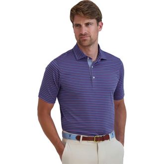 Fairway & Greene Michael Stripe Mens Golf Polo in True Blue at Nordstrom, Size Xx-Large