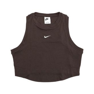 Nike (WMNS) Nike Sportswear Essentials Ribbed Cropped Tank Top Brwon FB8280-237