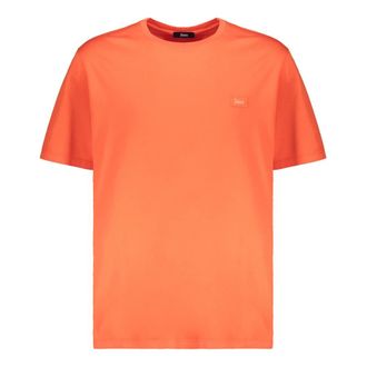 Herno T-Shirts, male, Orange, Size: L Crew-neck T-shirt