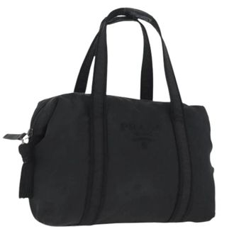 Prada Pre-owned Nylon Handtas - Dames - Vintage Weekendtas - Zwart - ONE Size - Nylon - Vintage