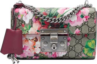 Gucci Pre-owned Gucci Small GG Supreme Blooms Padlock Crossbody Ladies OXKNK9CC6MQ5M5UN