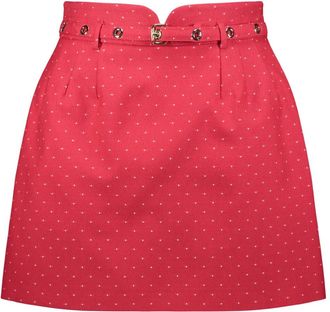 Red Valentino Shorts gonna elegante - Dames - Bermuda - Rood - XS - Katoen - Korte Broeken