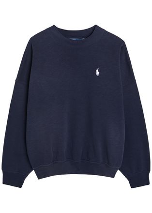 Polo Ralph Lauren Logo Cotton-blend Sweatshirt - Navy - S (UK8-10 / S)