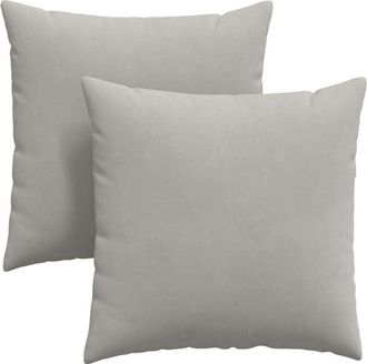 vidaXL Cojines De Sof&aacute; 2 Pcs Gris Claro 80 X 80 Cm Tela Vidaxl