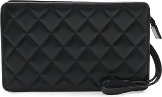 Chanel Black Leather Clutch Bag (Pre-Owned)