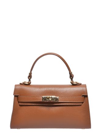 Anna Luchini Brown Rundleer Tas