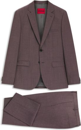 HUGO BOSS Two-piece extra-slim-fit suit in wool-blend poplin