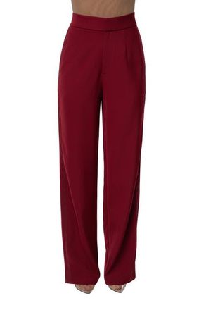 JLUXLABEL Suite Life Woven Pant in Burgundy at Nordstrom, Size X-Small 32