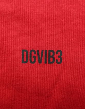 Dolce & Gabbana Mens Red Cotton Graphic Print Crew Neck T-Shirt