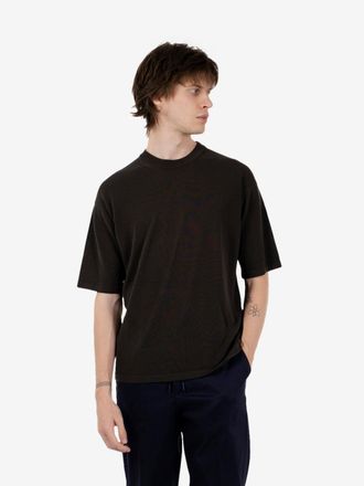 Roberto Collina Maglia girocollo comfy fit moro
