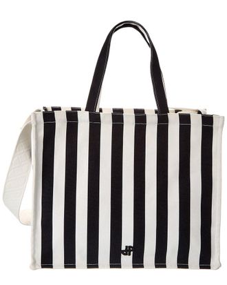 Patou Patou Jp Large Striped Canvas Tote