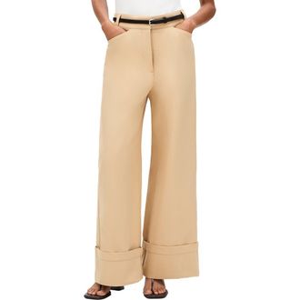 Another Tomorrow Wide Cuff Pant in Khaki at Nordstrom, Size 36 32 It