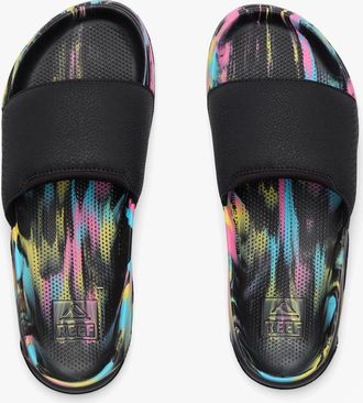 Reef Mens Reef TAILSLIDE Mens Sliders Candy Marble - Black - Size: 10