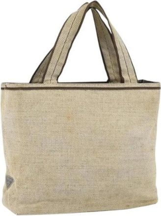 Prada Pre-owned Tote Bags, female, Beige, Size: ONE SIZE Pre-owned Vintage Tote Bag