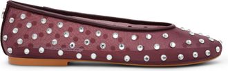 Steve Madden Womens Viv Dyq Ballet Flats - Red Fabric - Size UK 6