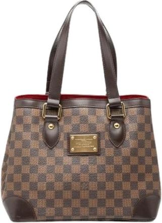 Louis Vuitton Pre-owned Hampstead PM - Dames - Vintage Handtas - Bruin - ONE Size - Leer - Vintage