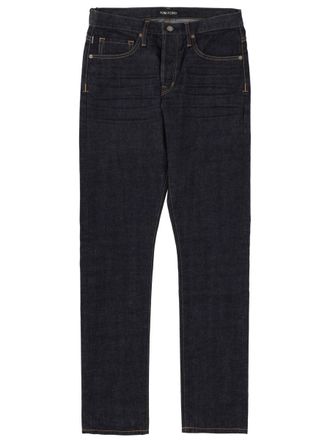 Tom Ford Dark Indigo Moleskin Straight-Leg Jeans