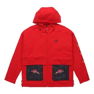 adidas Cny Jkt New Years Edition Casual Sports Hooded Jacket Red GP1822