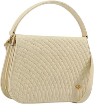 Bally Pre-owned Shoulder Bag - Dames - Vintage Schoudertas - Beige - ONE Size - Leer - Vintage
