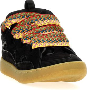 Lanvin Mens Black Calfskin Chunky Sneakers