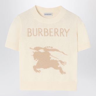 Burberry Ivory knit top with EKD logo