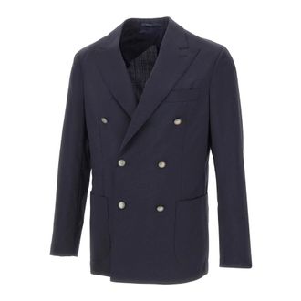Barba Blazers, male, Blue, Size: L Lello Blazer