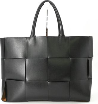 Bottega Veneta Black Leather Tote Bag (Pre-Owned)