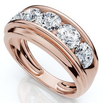 Pompeii3 Mens 2Ct Diamond Accented Wedding Anniversary Ring 10k Gold Lab Grown